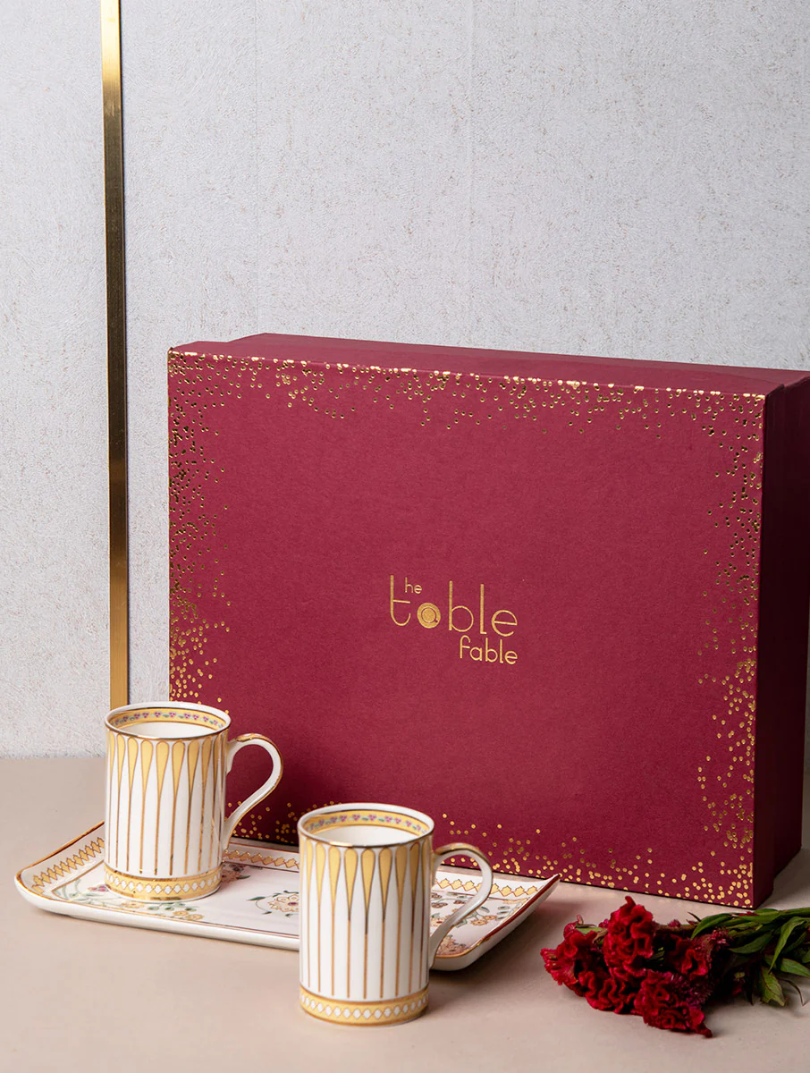 Phul Bari Mugs & Platter Serveware Set - Set of 3 - Image 4