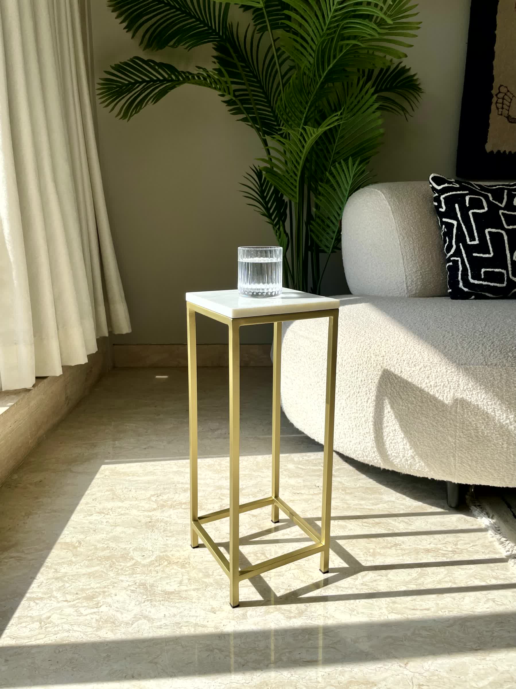 Rhodes Marble Drink Table - Image 3