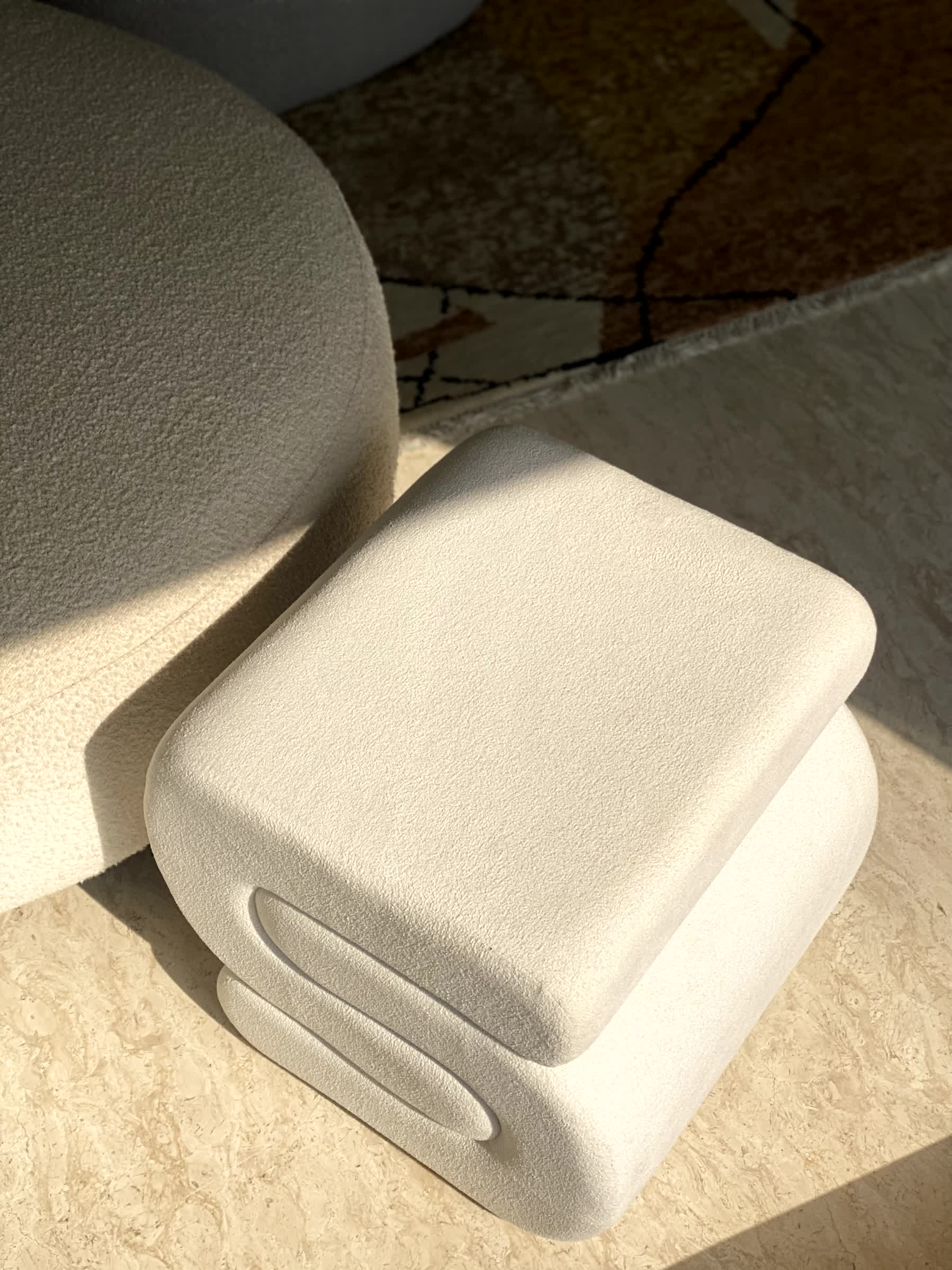S-Boucle Pouffe - White - Image 8