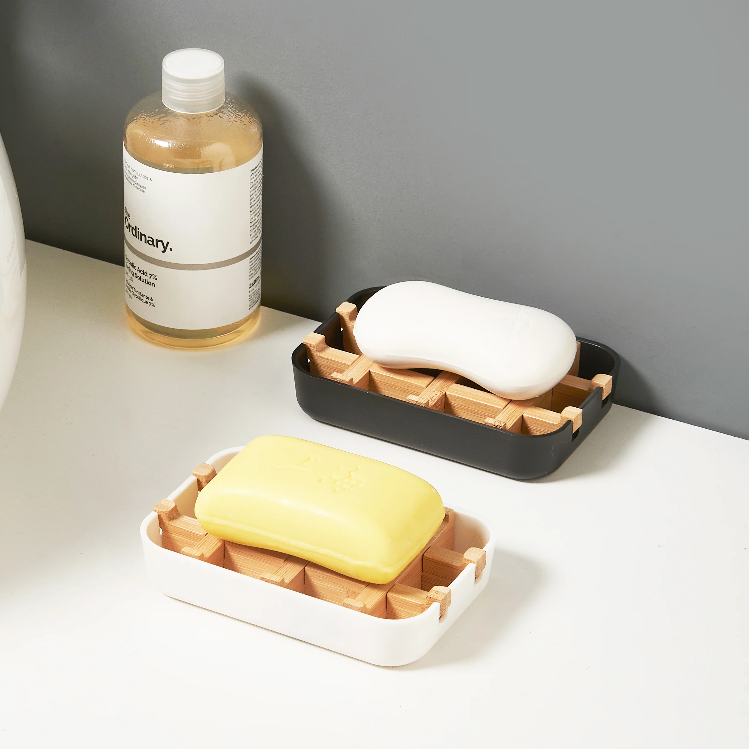 Soap Holder with Drain Tray - Black - Image 4