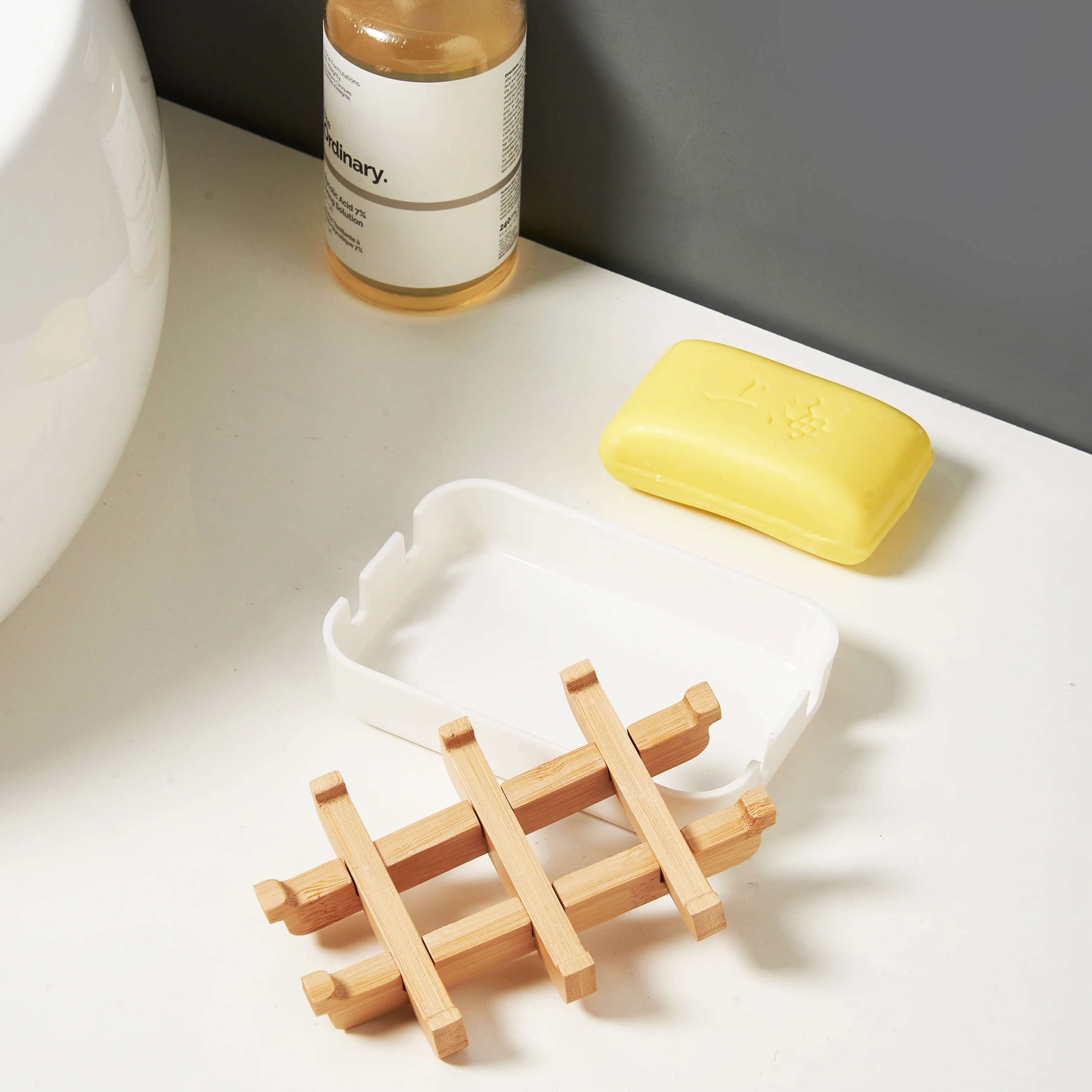 Soap Holder with Drain Tray - White - Image 6