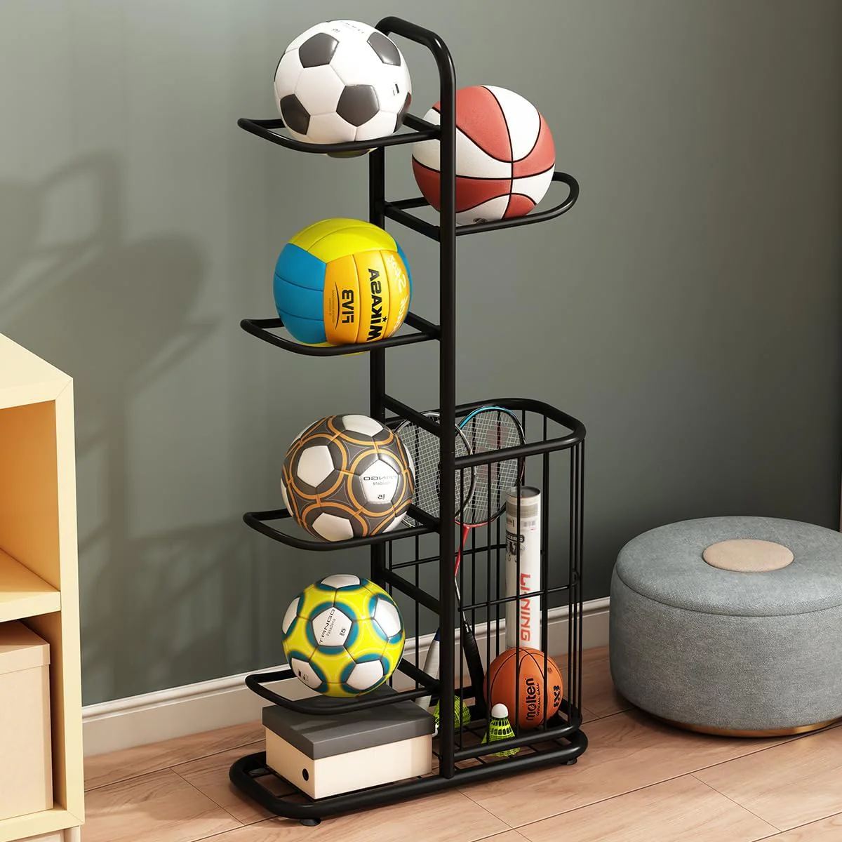 SportsNest Pro Organizer Rack_ Black - Image 11