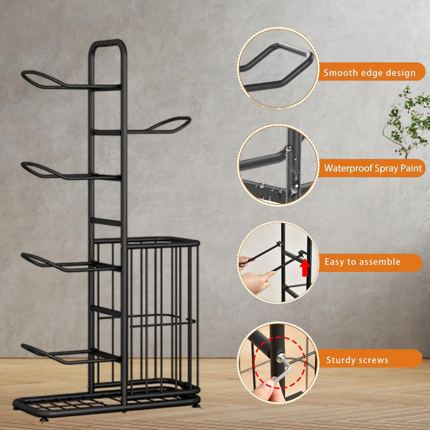 SportsNest Pro Organizer Rack_ Black - Image 7