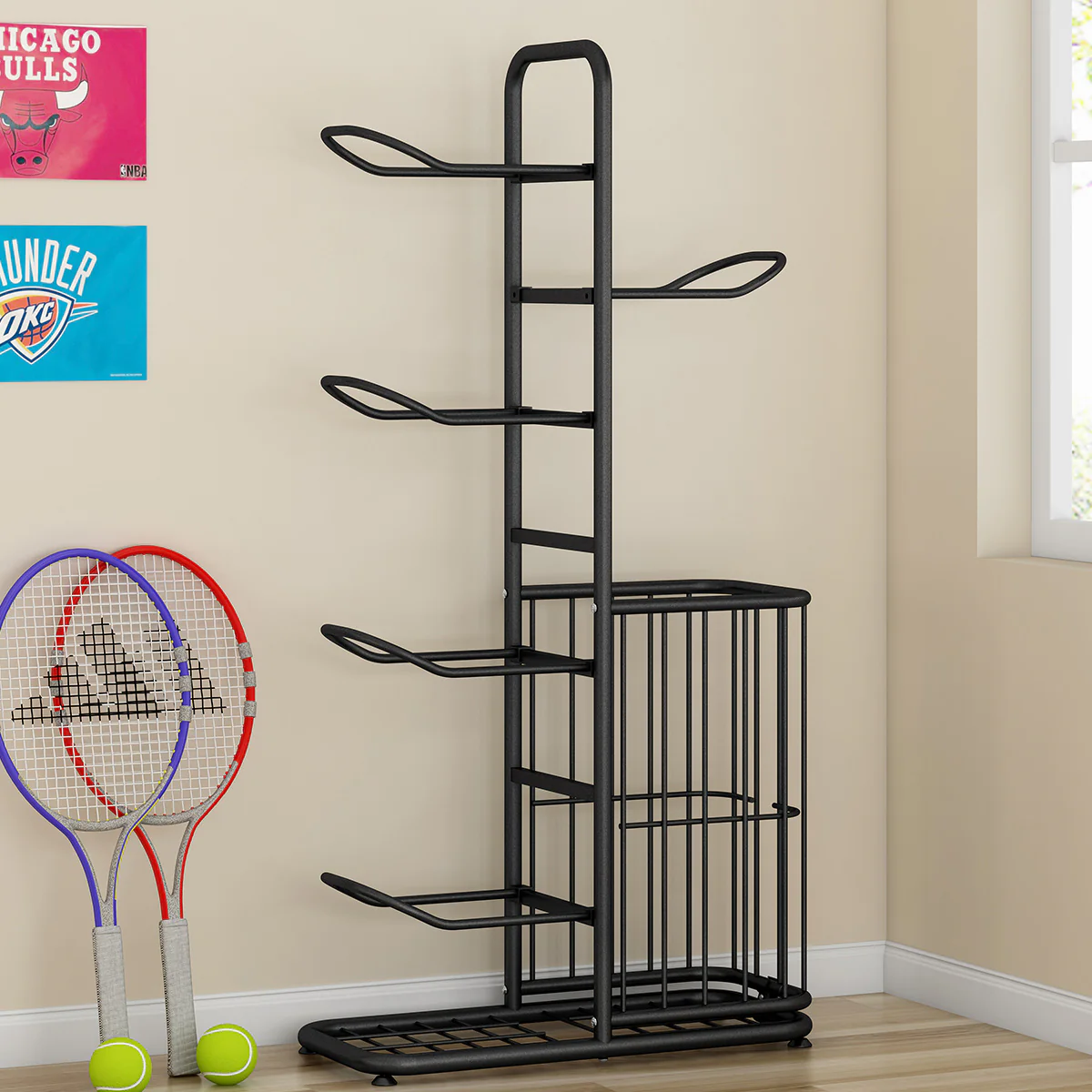 SportsNest Pro Organizer Rack_ Black - Image 9