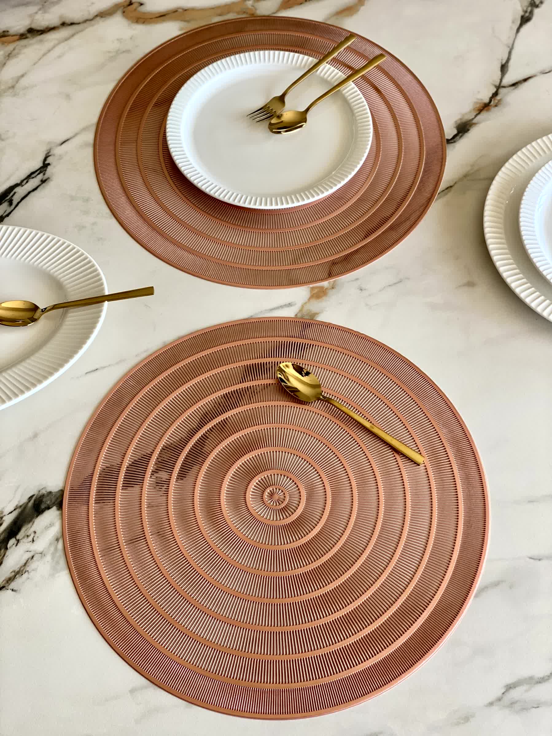 Swirling Table Mats - Copper (Set of 6) - Image 4
